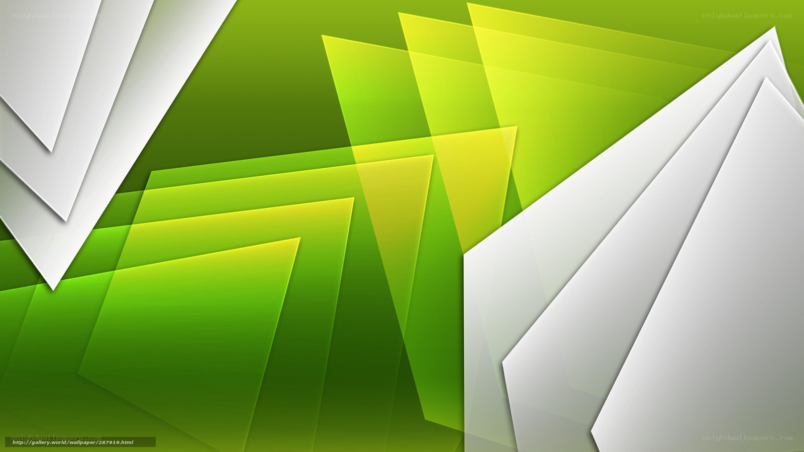 green and white abstract design