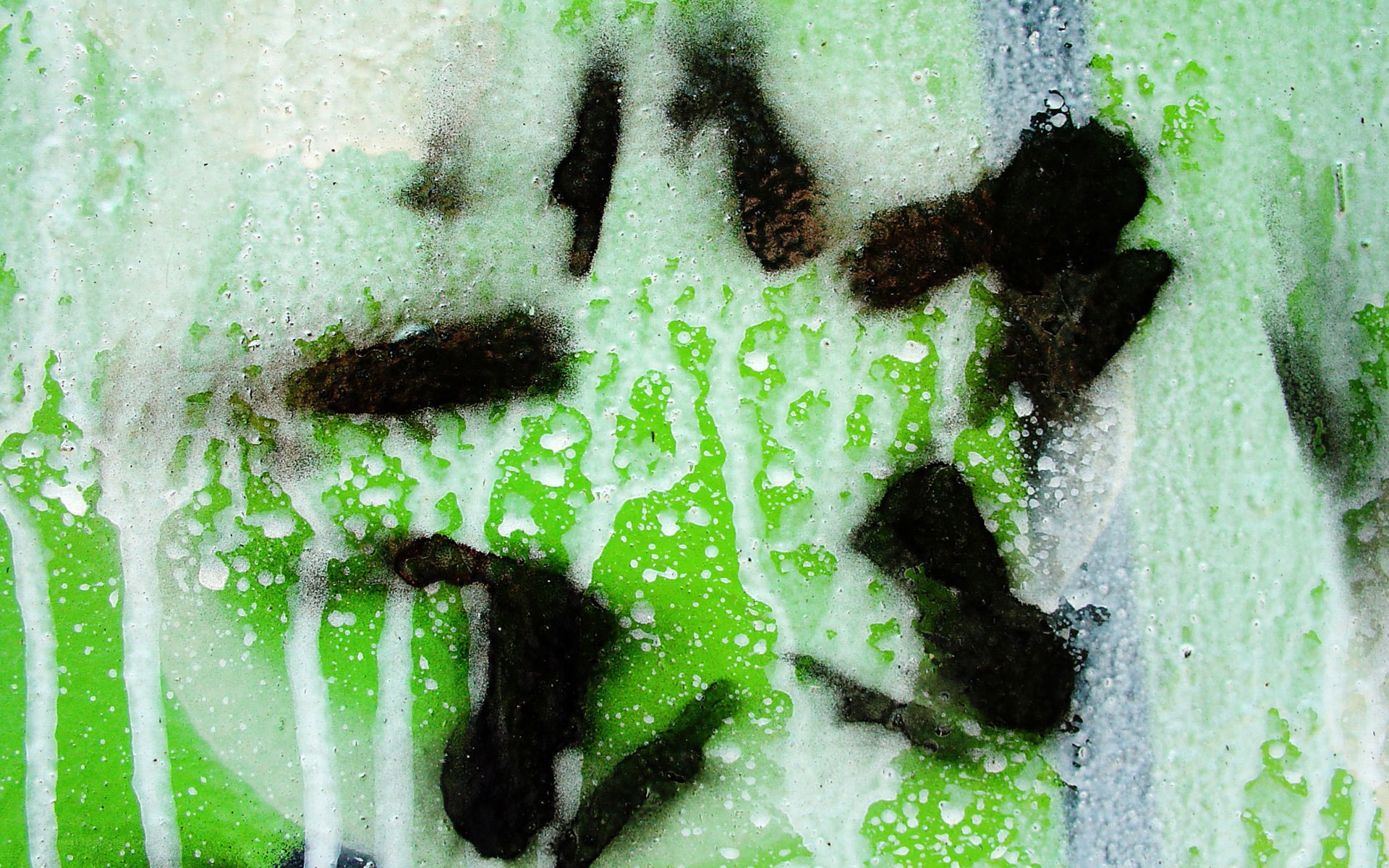 green and white abstract paint