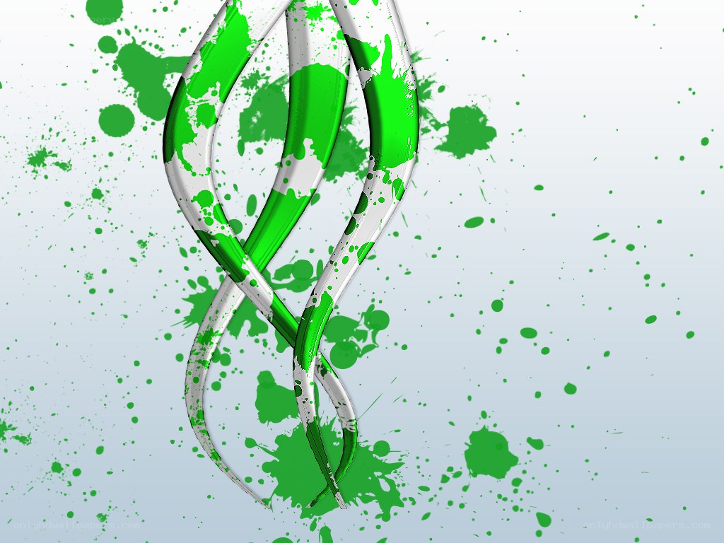 green and white abstract swirl