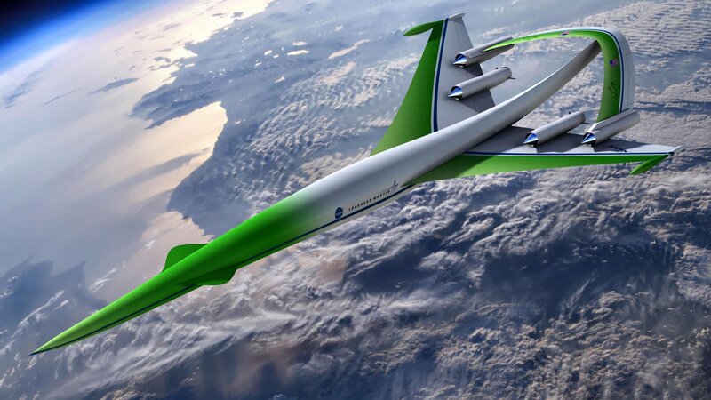 Green and White Aircraft — Dramatic