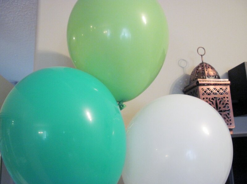 Green and White Balloons — Calm