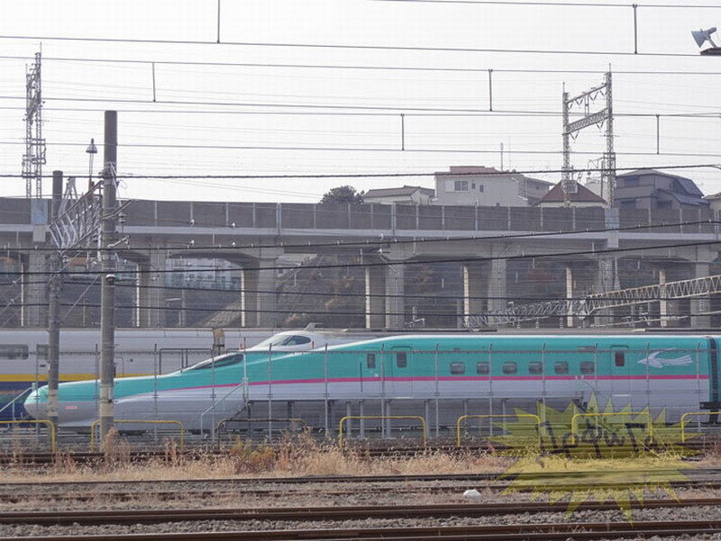 Green and White Bullet Train
