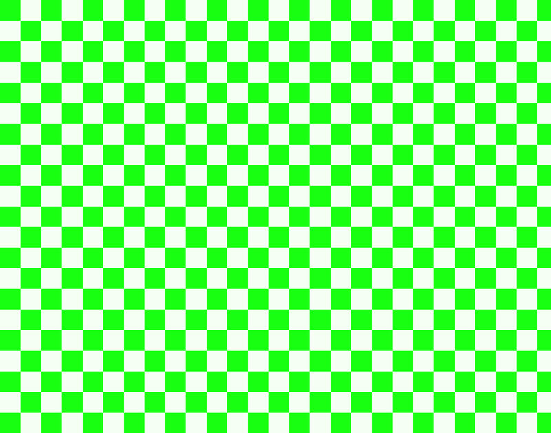 Green and White Checkered Pattern
