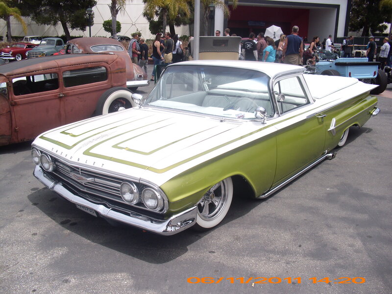 Green and White Classic Car — Outdoor