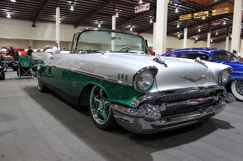 Green and White Classic Car — Showcase