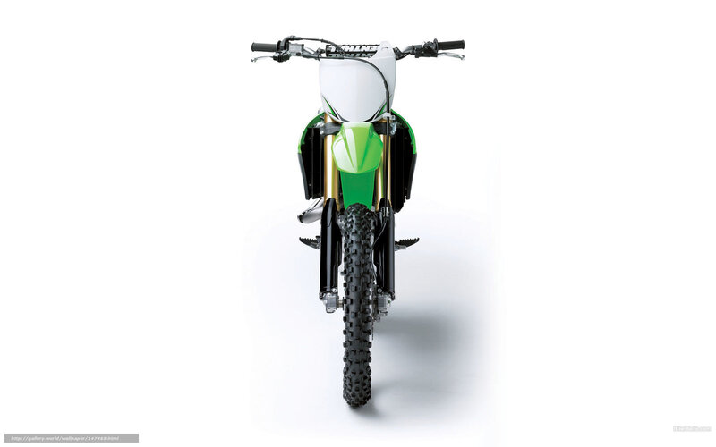 green and white dirt bike