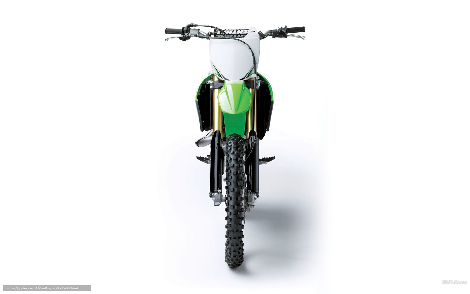 green and white dirt bike