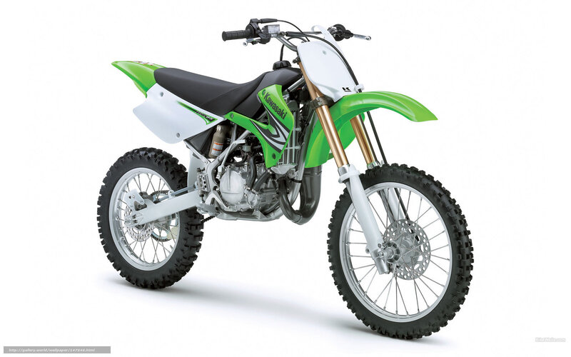 green and white dirt bike