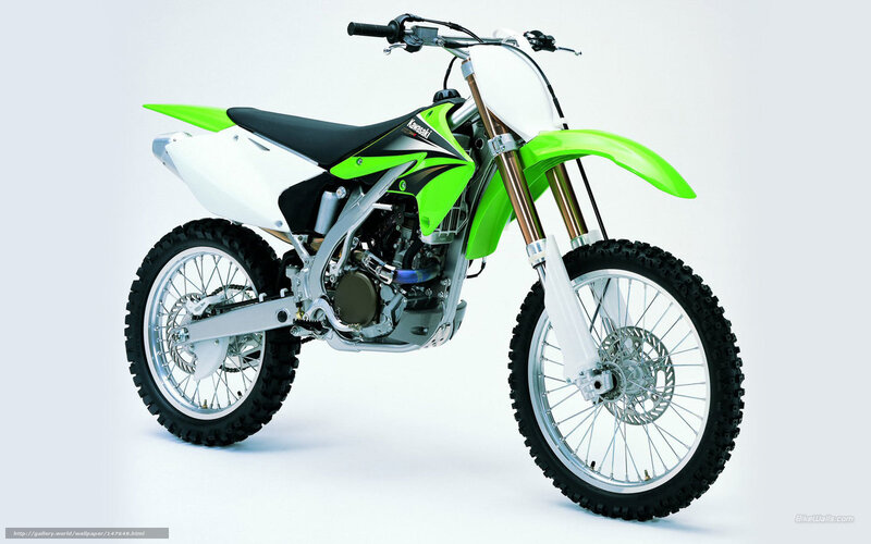 green and white dirt bike