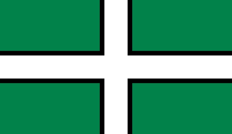 Green and White Flag