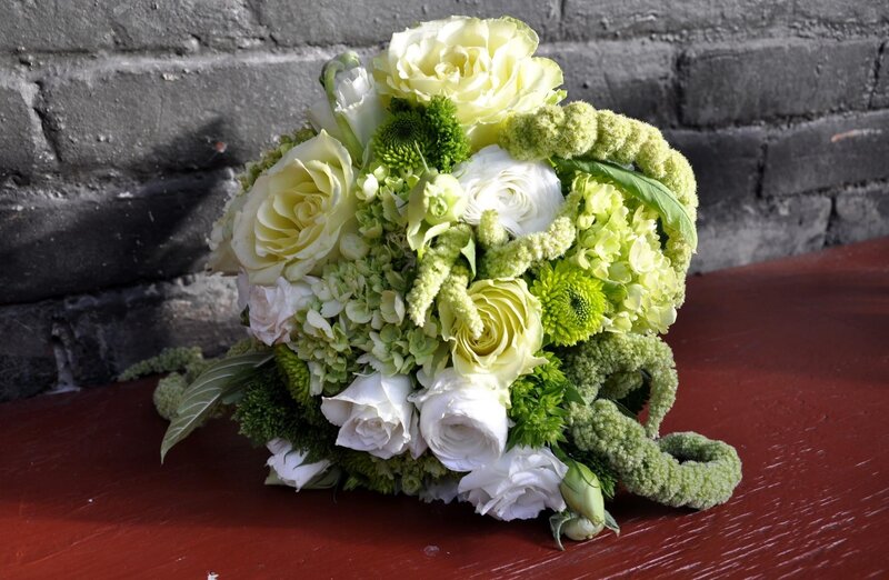 Green and White Flower Bouquet — Calm