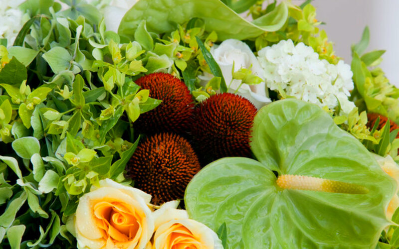 Green and White Flower Bouquet