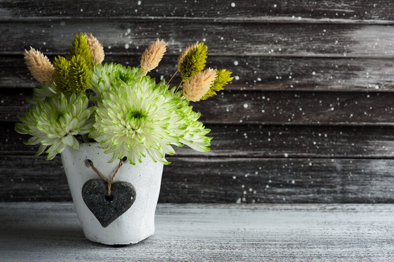 Green and White Flowers — Calm
