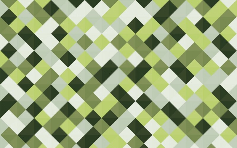 green and white geometric pattern
