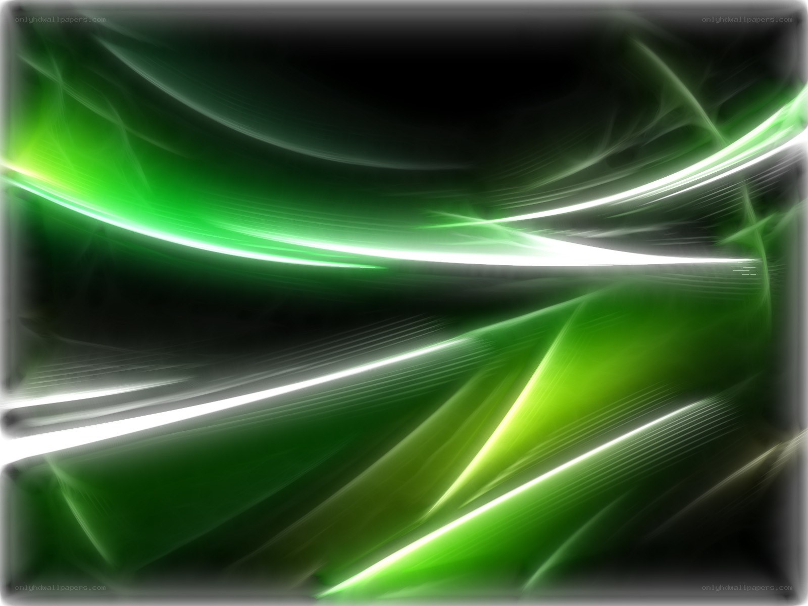 Green and white light streaks