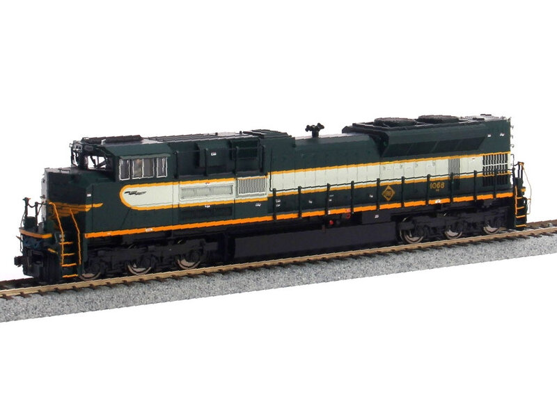 Green and White Locomotive