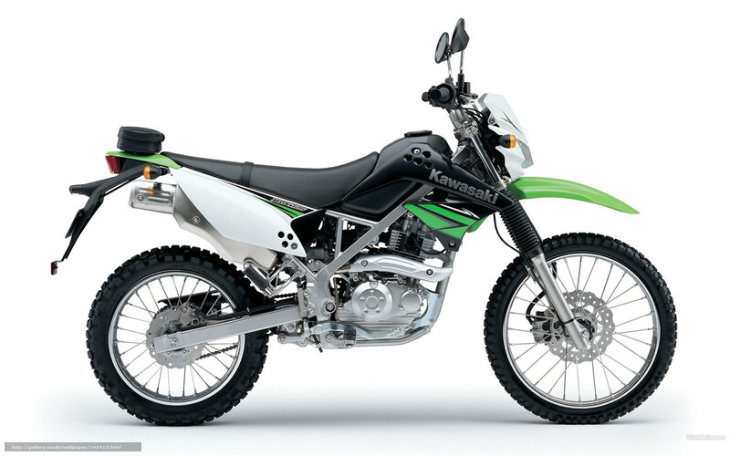 Green and White Motorcycle — Black
