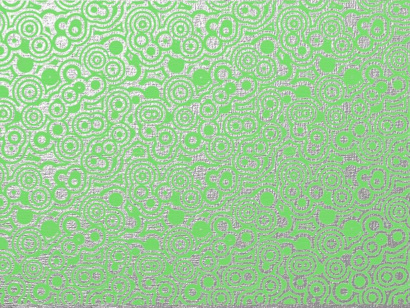 green and white patterned design