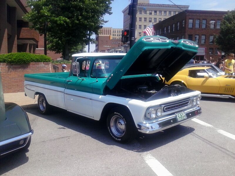 Green and White Pickup Truck — Outdoor