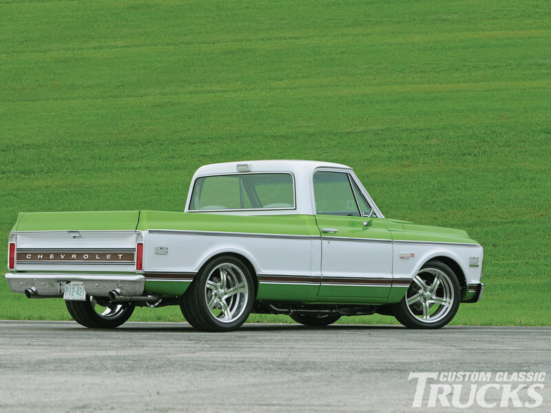 Green and White Pickup Truck — Serene