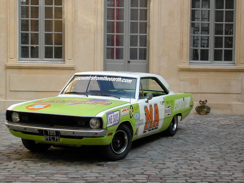 Green and White Race Car — Calm, Afternoon