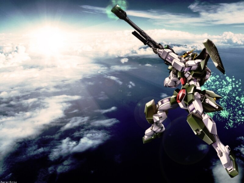 Green and White Robot — Dramatic