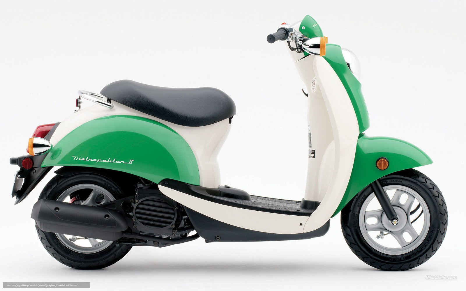 green and white scooter