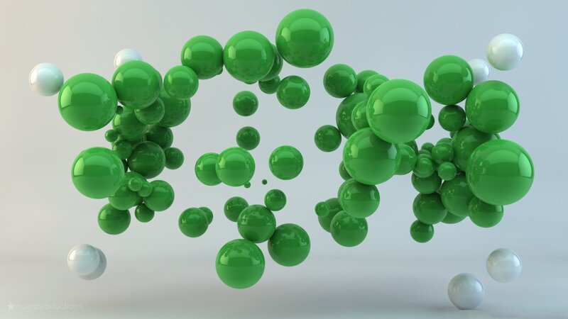 Green and White Spheres — Neutral