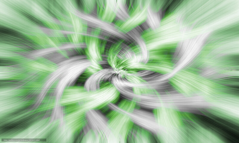 Green and white spiral motion