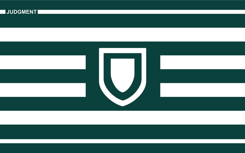 green and white striped flag