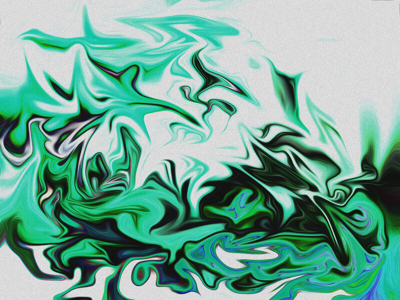 Green and White Swirls — Fluid
