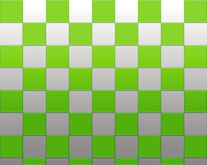 Green and White Tiles