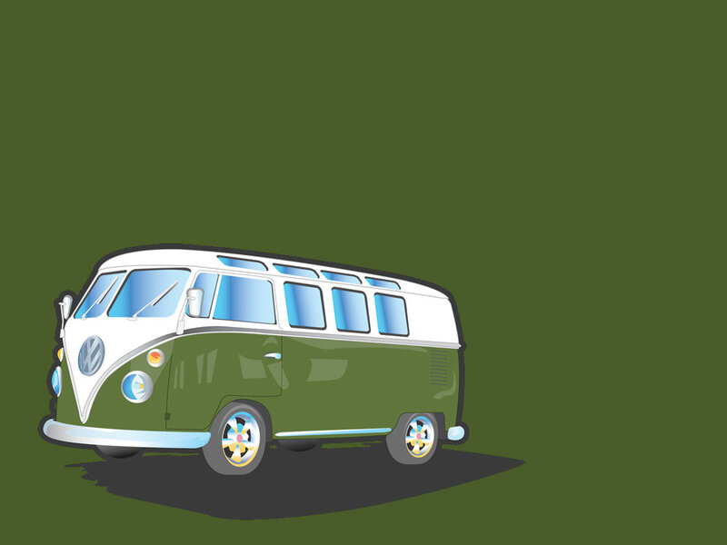 Green and White Van — Neutral