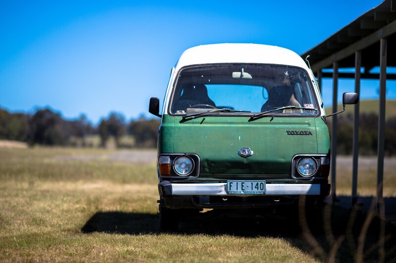 Green and White Van — Serene