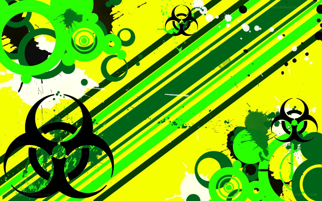 green and yellow abstract design