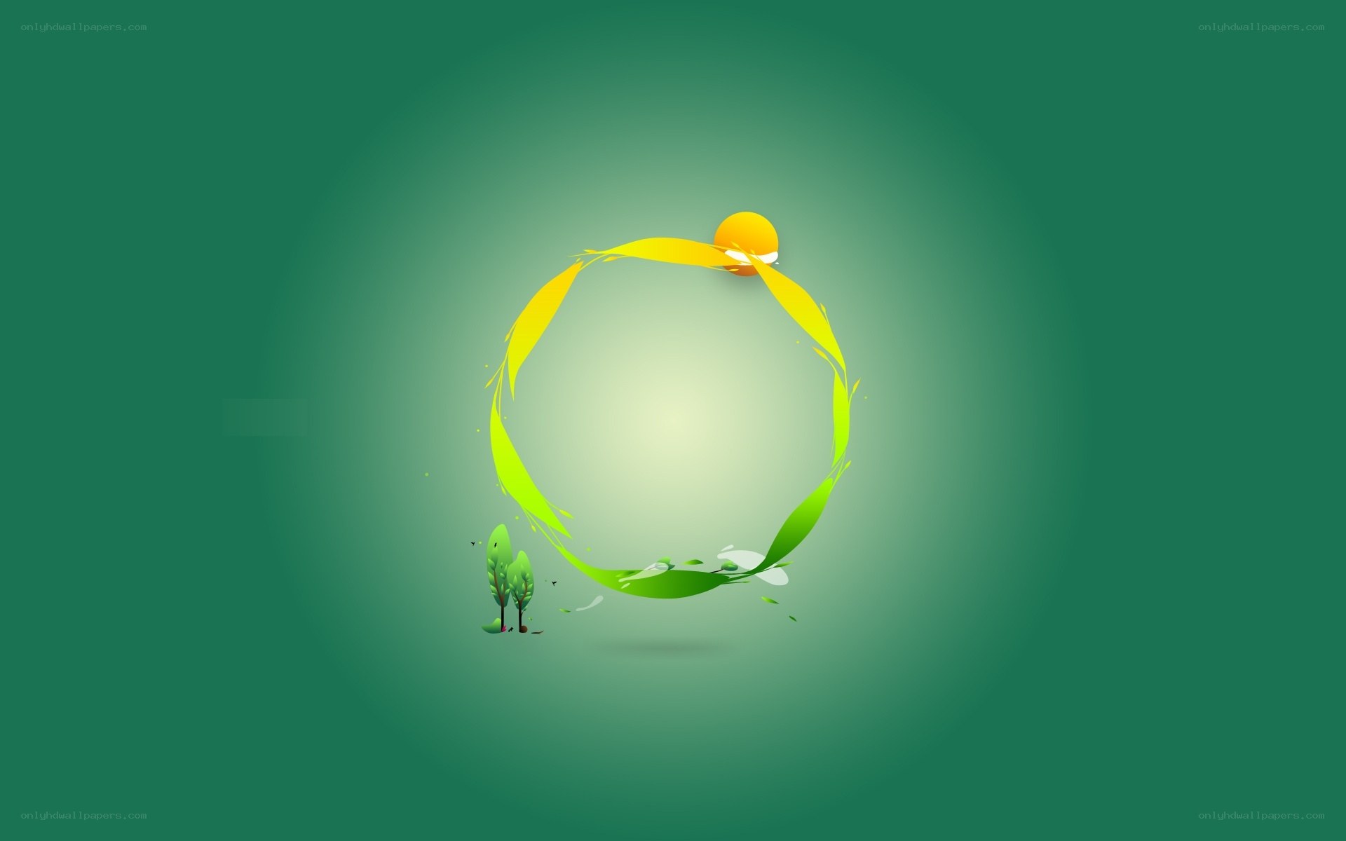 green and yellow abstract design