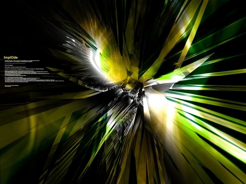 green and yellow abstract explosion