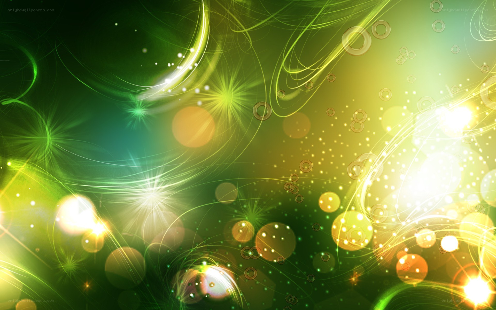 green and yellow abstract light design