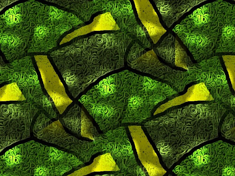 Green and Yellow Abstract Pattern — Hypnotic