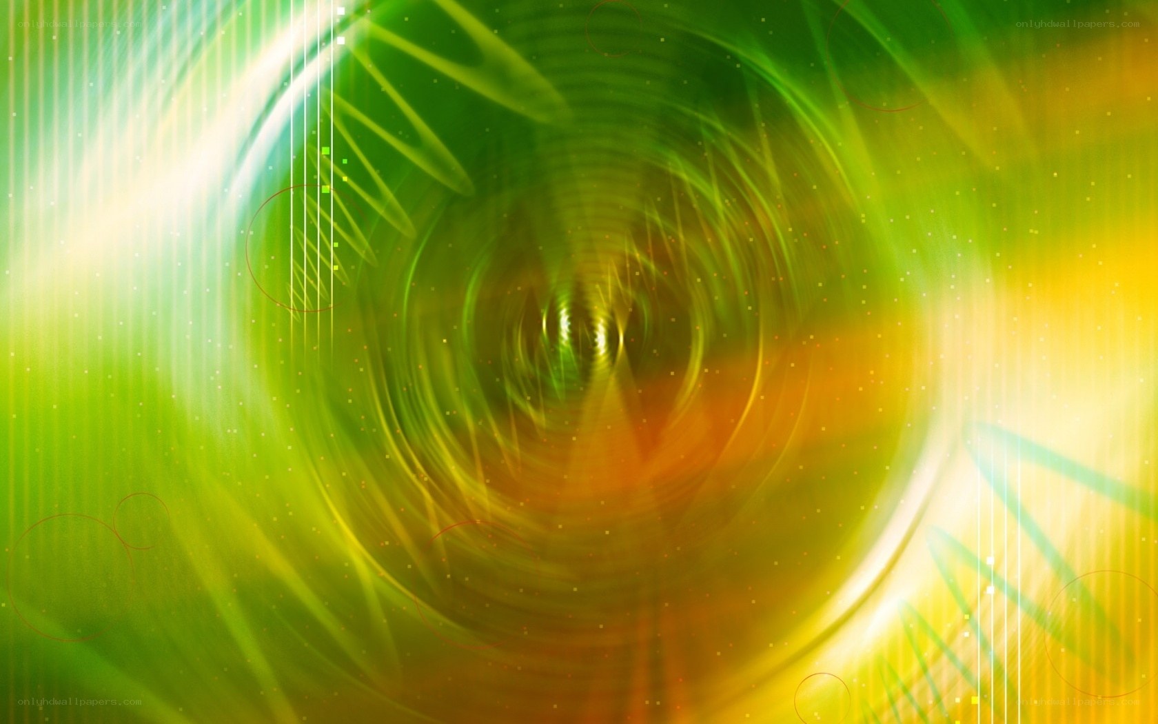 green and yellow abstract swirl
