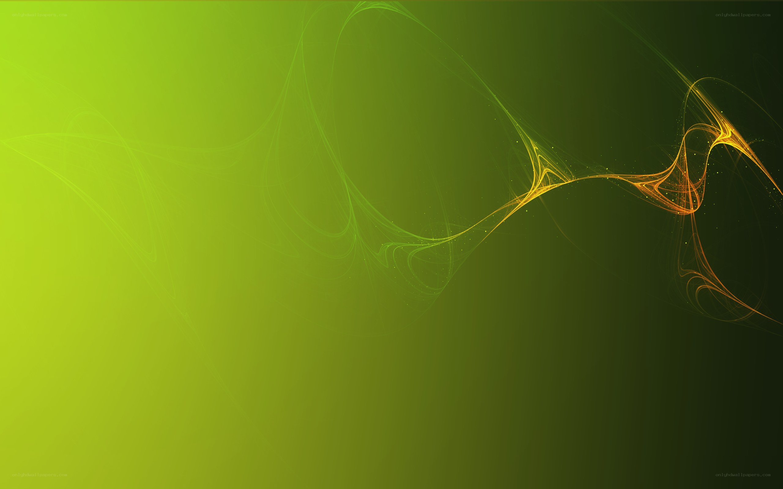 green and yellow abstract waves