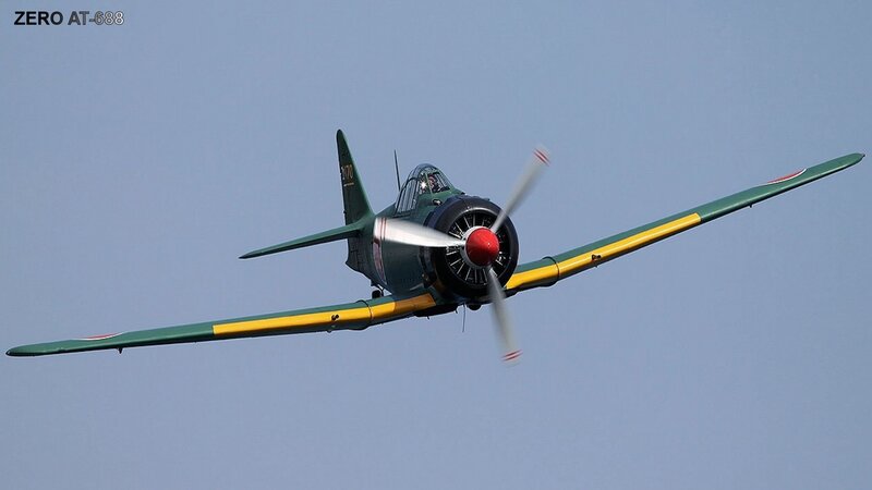 Green and Yellow Airplane — Calm, Afternoon