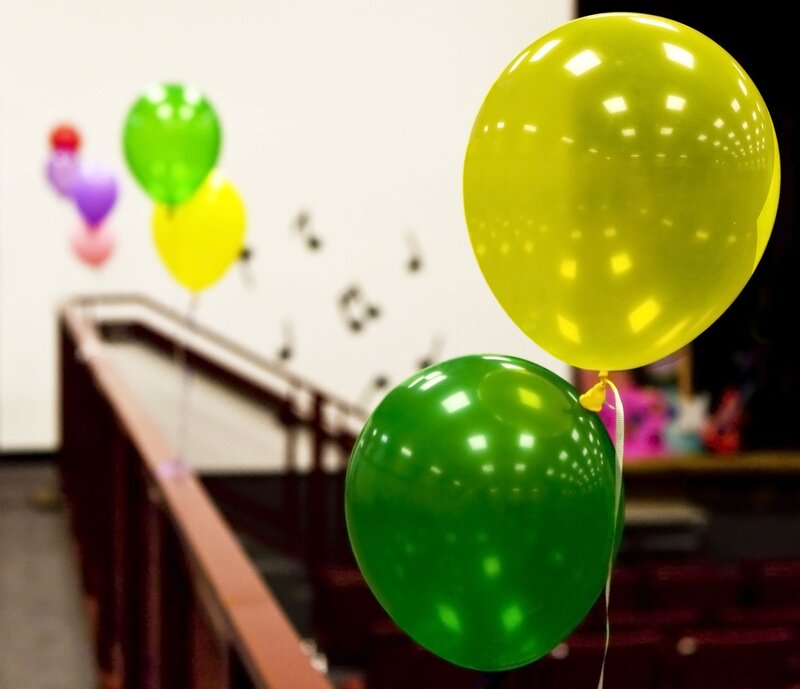 Green and Yellow Balloons