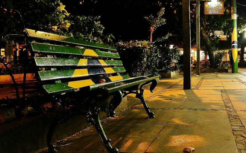 Green and Yellow Bench