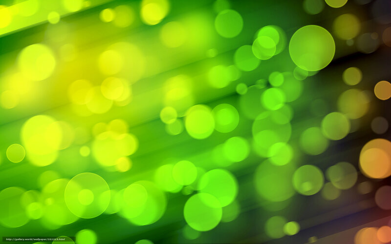 Green and Yellow Bokeh Lights — Vibrant, Abstract