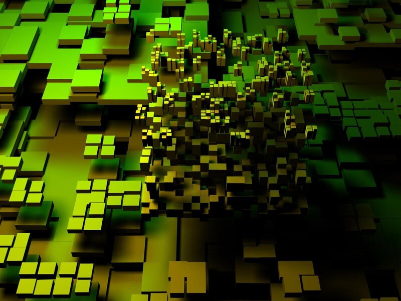 Green and Yellow Cubes
