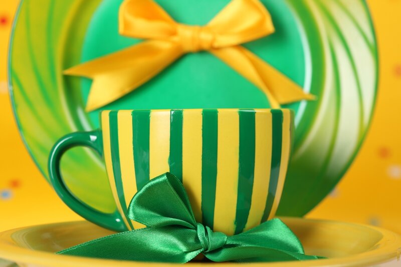 Green and Yellow Cup