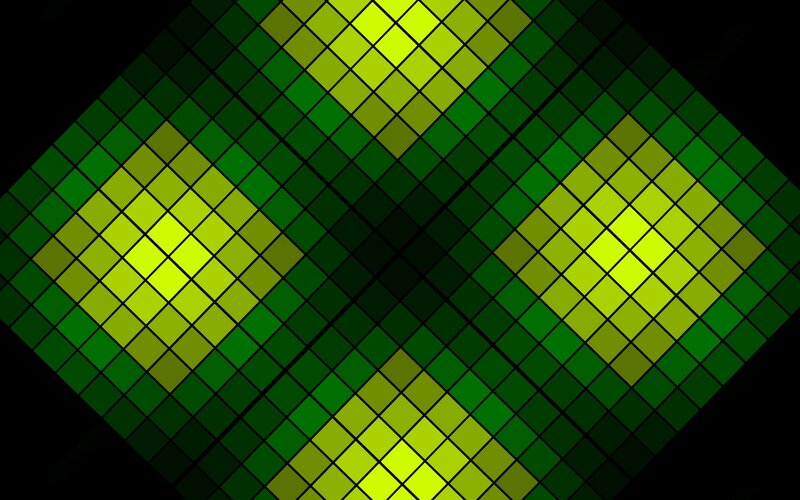 Green and Yellow Diamond Grid