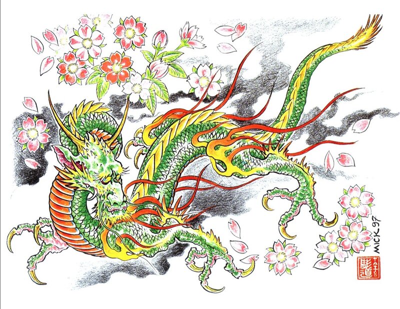 Green and Yellow Dragon