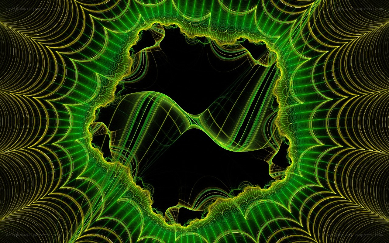 green and yellow fractal pattern
